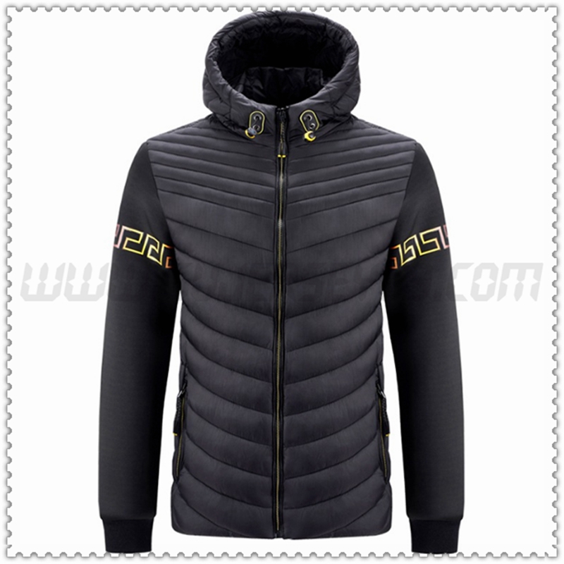 Nuovo Piumino con cappuccio Moda Termico Nero