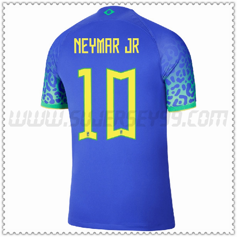 Seconda Maglia Squadra NEYMAR JR #10 Brasile 2022 2023