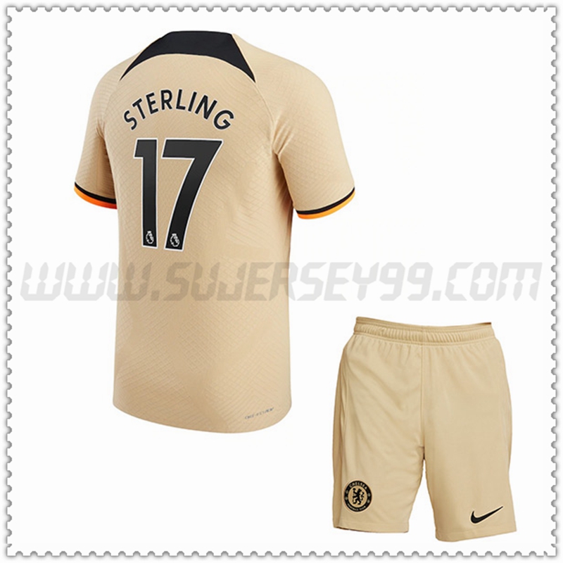 Kit Maglia STERLING #17 FC Chelsea Bambino Terza 2022 2023