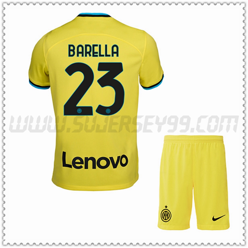 Kit Maglia BARELLA #23 Inter Milan Bambino Seconda 2022 2023