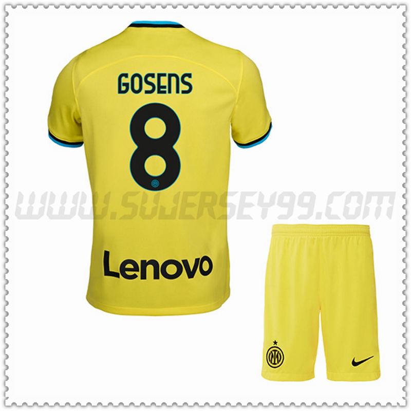 Kit Maglia GOSENS #8 Inter Milan Bambino Seconda 2022 2023