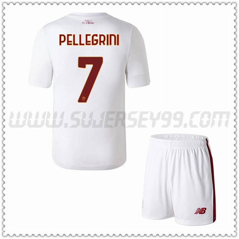 Kit Maglia PELLEGRINI #7 AS Roma Bambino Seconda 2022 2023