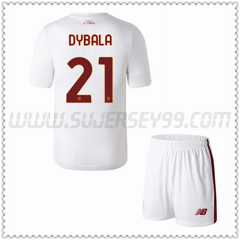 Kit Maglia DYBALA #21 AS Roma Bambino Seconda 2022 2023