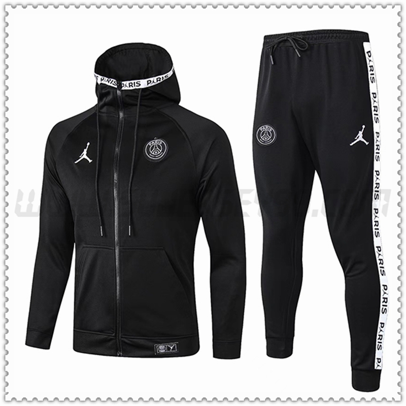 Tuta Giacca a vento con Cappuccio Jordan PSG Nero 2022 2023