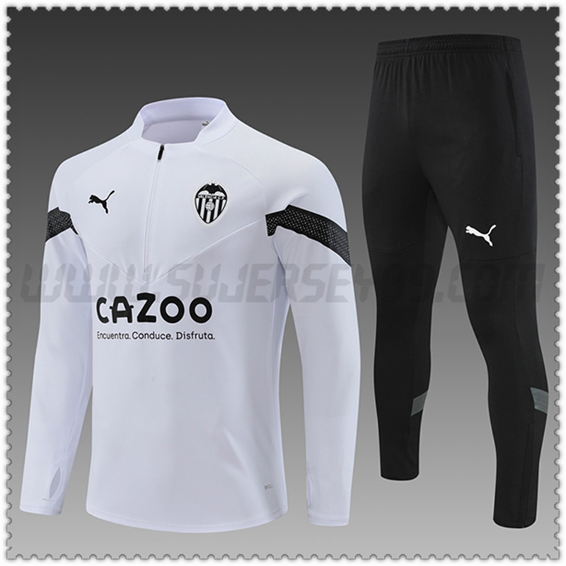 Tuta Allenamento Valencia Bambino Bianco 2022 2023