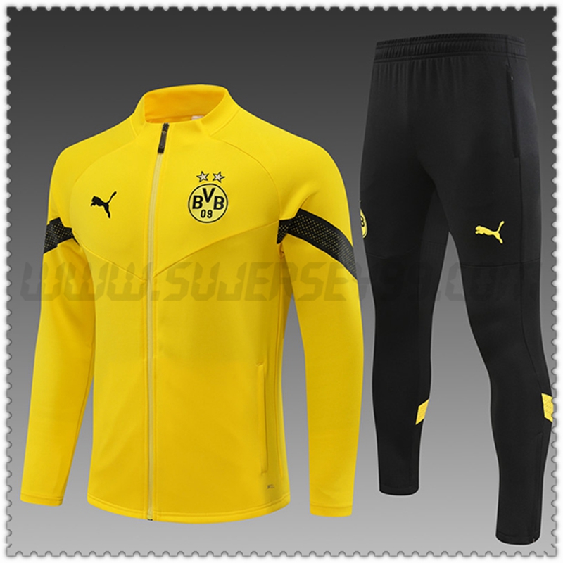 Tuta Allenamento Giacca Dortmund Bambino Giallo 2022 2023