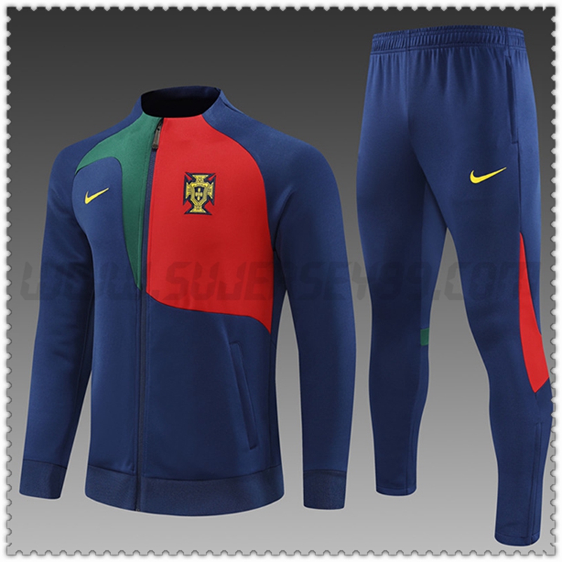 Tuta Allenamento Giacca Portogallo Bambino Blu Marino 2022 2023