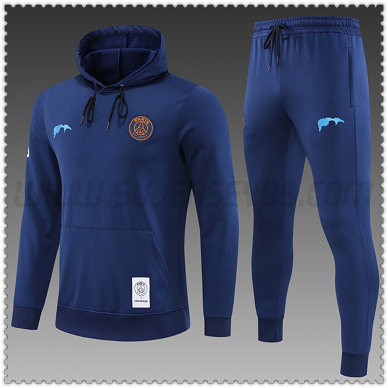 Tuta Giacca con Cappuccio PSG Bambino Blu Marino 2022 2023