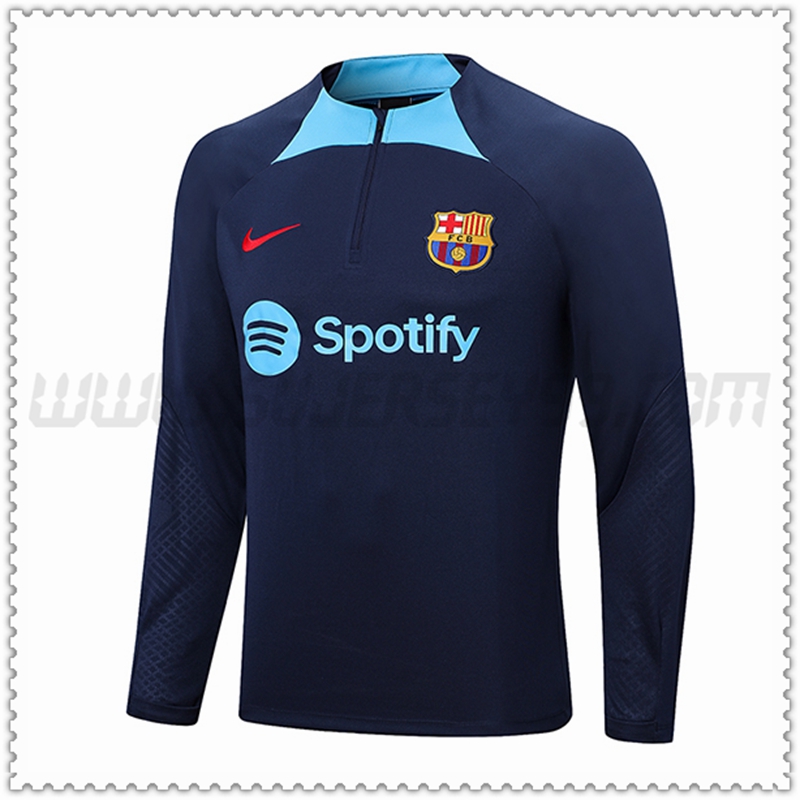 Felpa Allenamento FC Barcellona Blu Marino 2022 2023