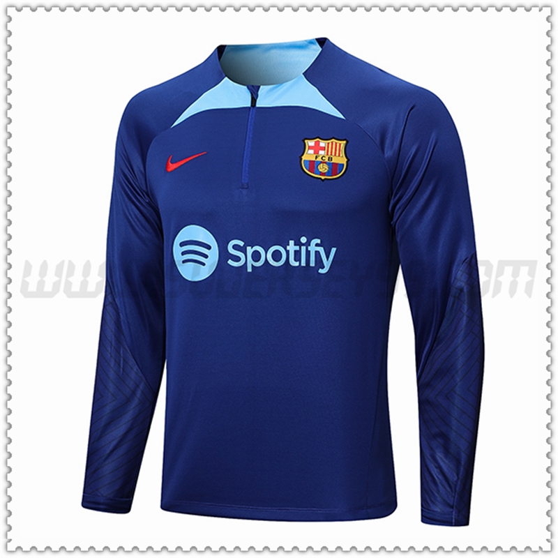 Felpa Allenamento FC Barcellona Blu 2022 2023