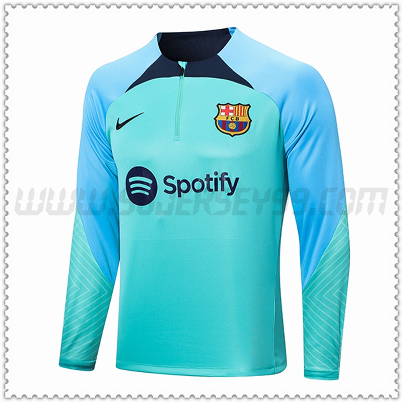 Felpa Allenamento FC Barcellona Verde 2022 2023
