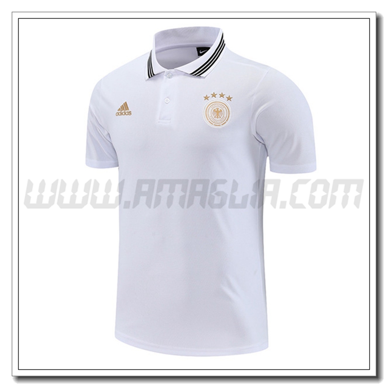Maglia Polo Germania Bianco 2022 2023