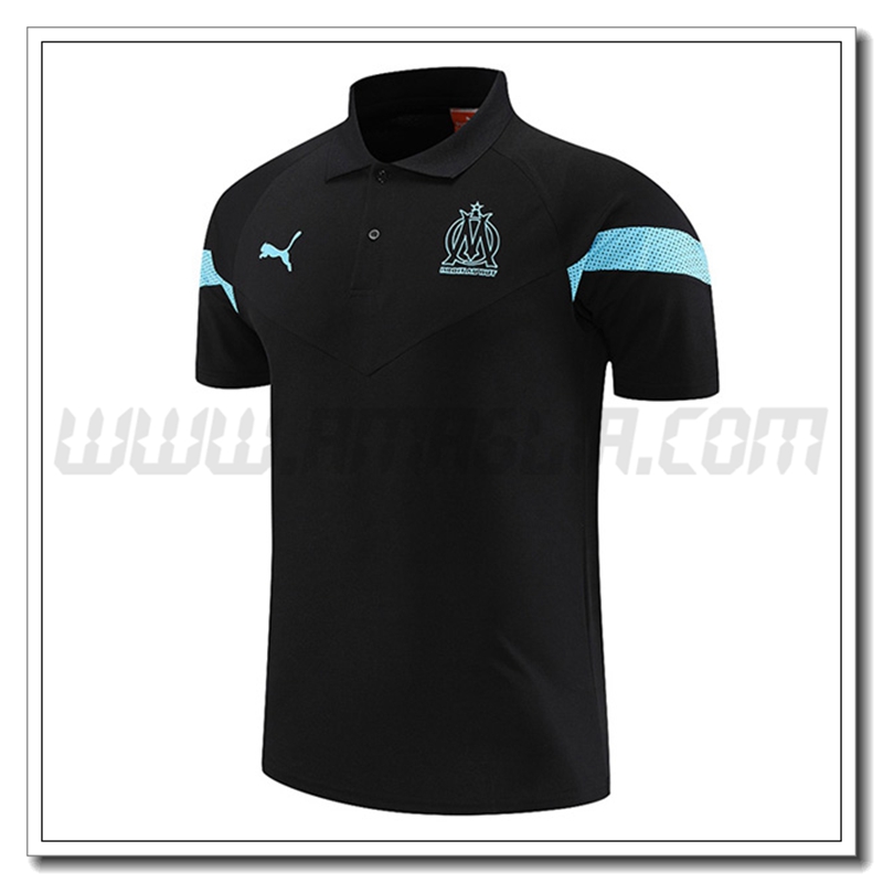 Maglia Polo Marsiglia OM Nero 2022 2023