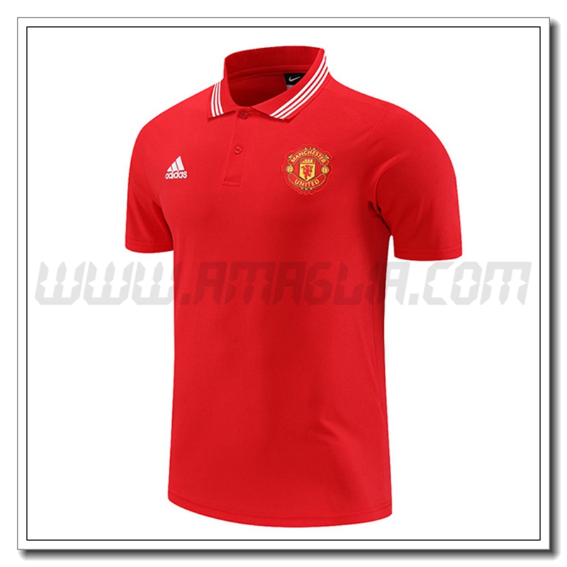 Maglia Polo Manchester United Rosso 2022 2023