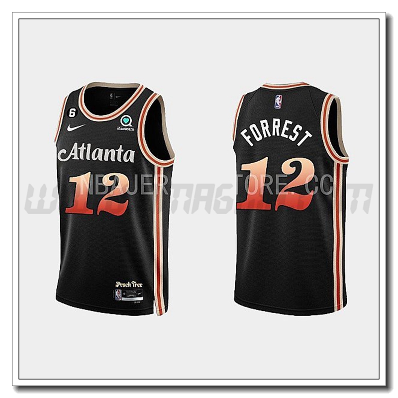 Maglia Atlanta Hawks (FORREST #12) 2022/23 Nero