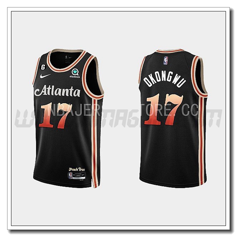 Maglia Atlanta Hawks (OKONGWU #17) 2022/23 Nero