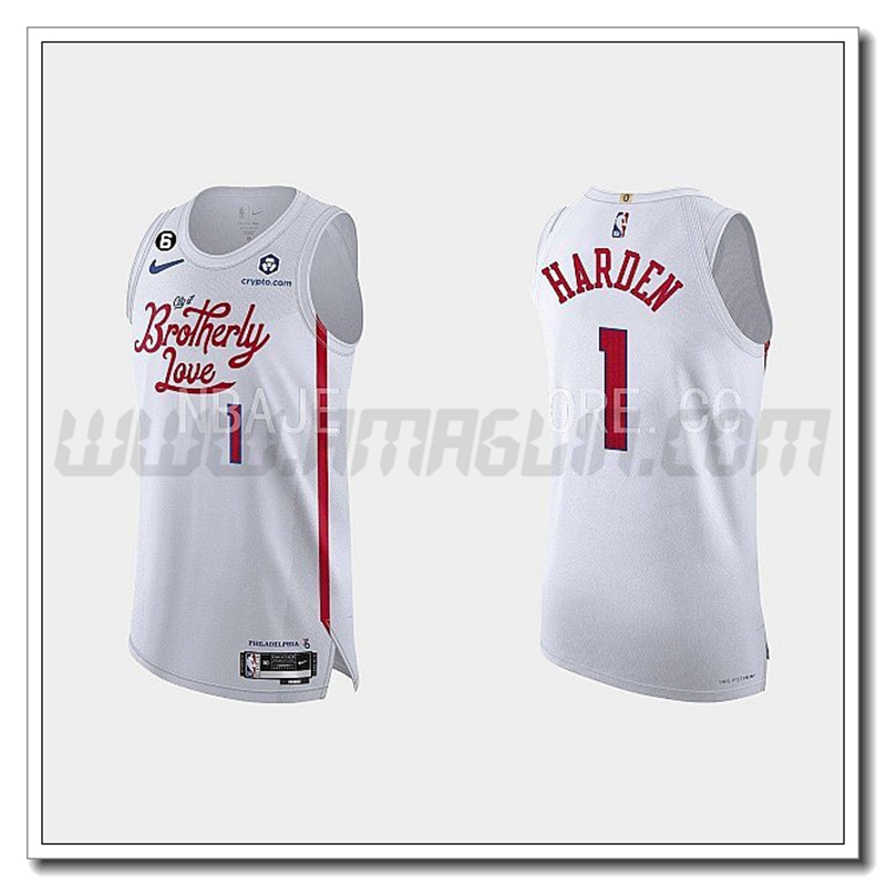 Maglia Philadelphia 76ers (HARDEN #1) 2022/23 Bianco