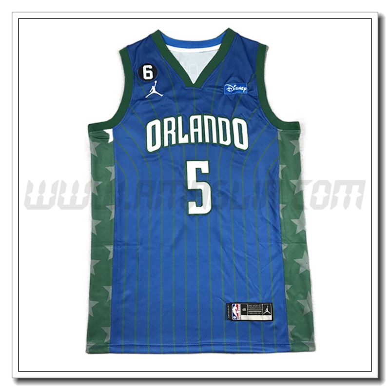 Maglia Orlando Magic (BANCCHERO #5) 2022/23 Blu