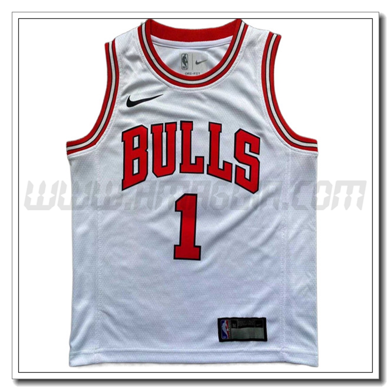 Maglia Chicago Bulls (Rosa #1) 2022/23 Bianco