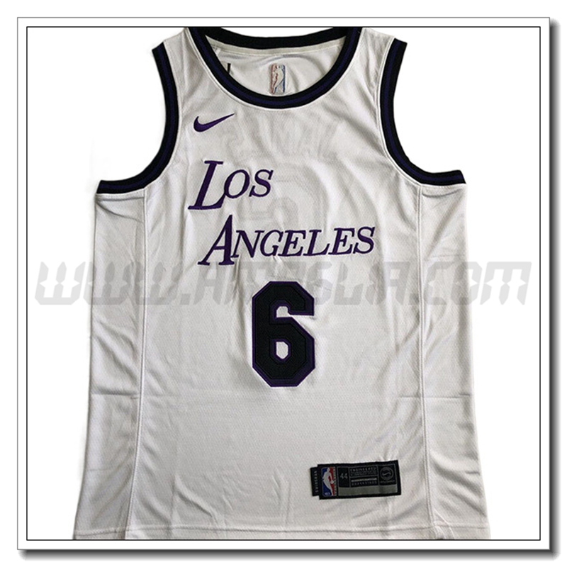 Maglia Los Angeles Lakers (JAMES #6) 2022/23 Bianco