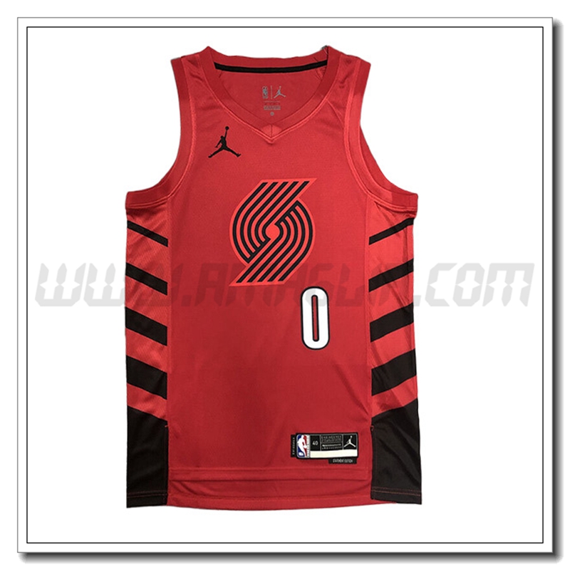 Maglia Portland Trail Blazers (LILLARD #0) 2022/23 Rosso