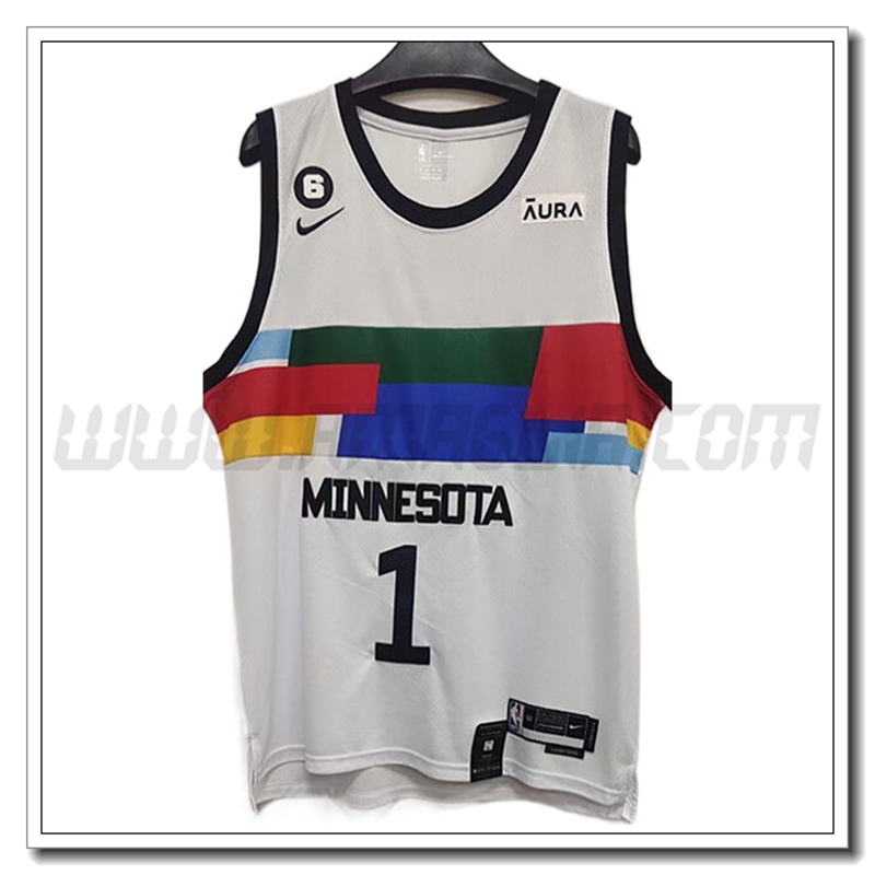 Maglia Minnesota Timberwolves (EDWARDS #1) 2022/23 Rosso