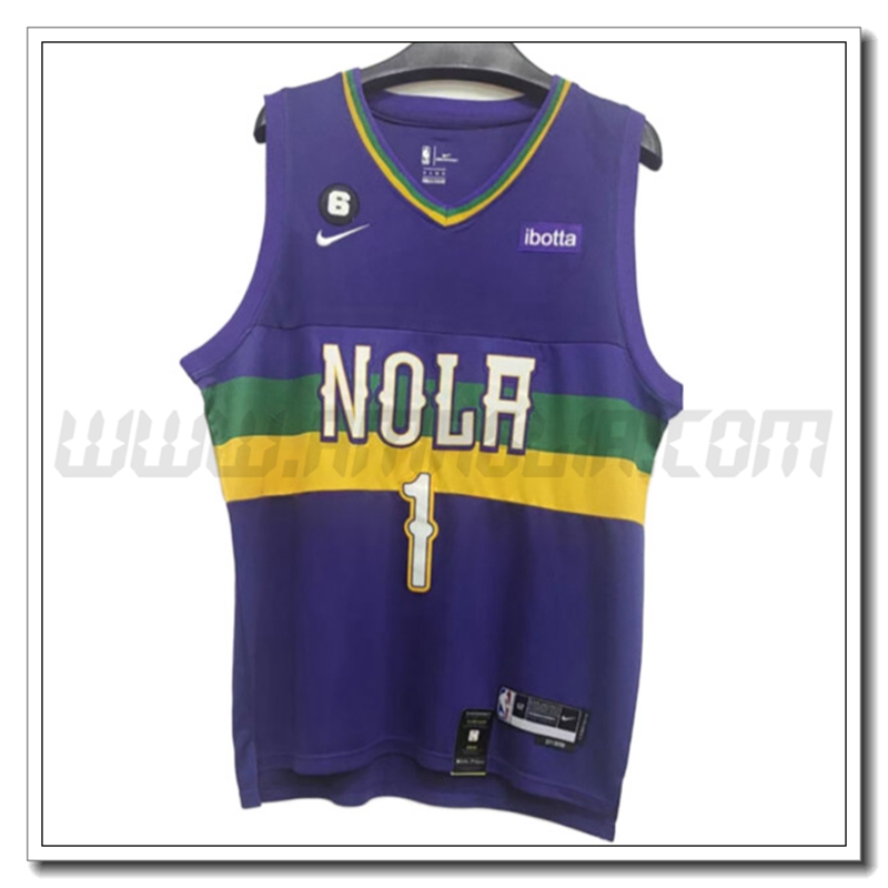 Maglia New Orleans Pelicans (WILLIAMSON #1) 2022/23 Viola