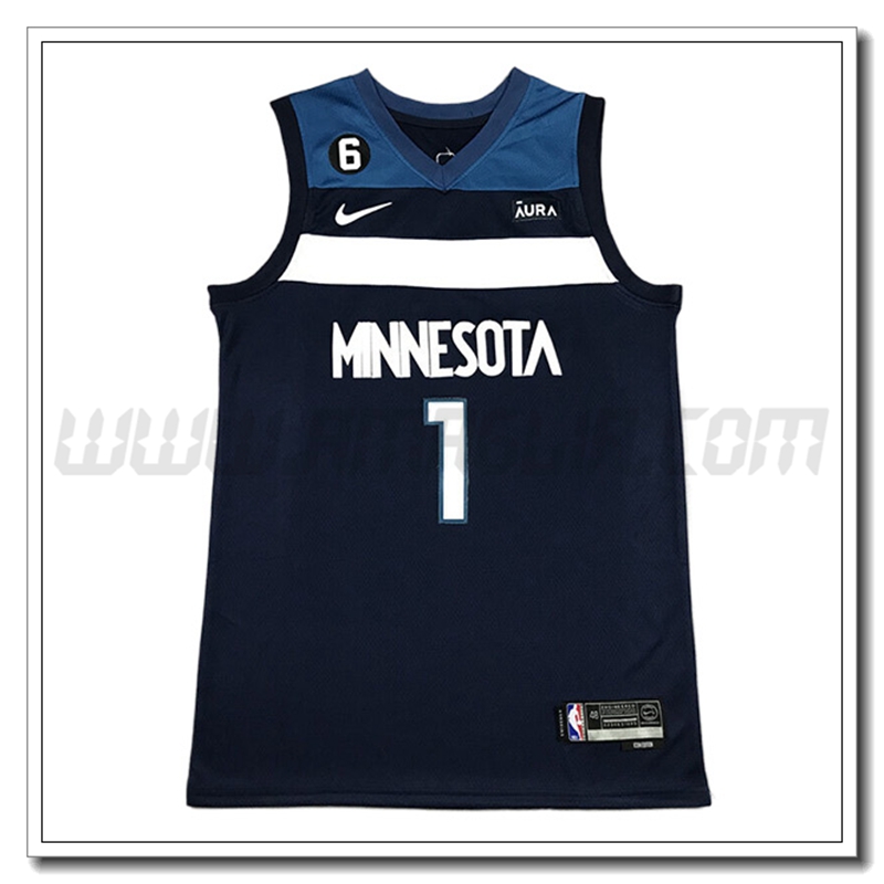 Maglia Minnesota Timberwolves (EDWARDS #1) 2022/23 Nero
