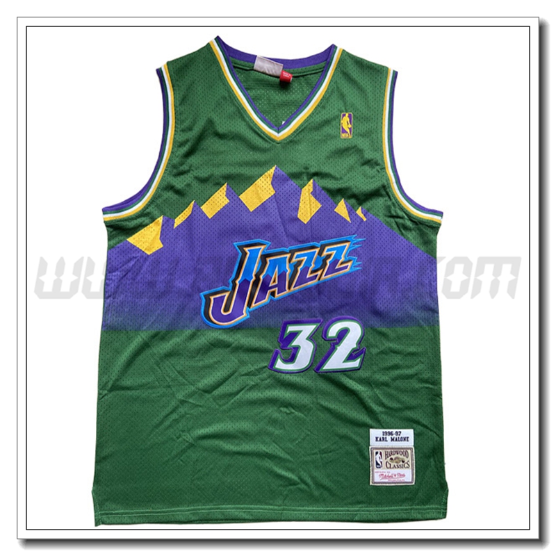 Maglia Utah Jazz (MALONE #32) 2022/23 Verde