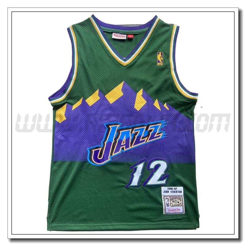 Maglia Utah Jazz (STOCKTON #12) 2022/23 Verde