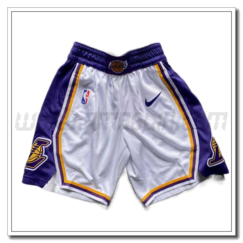 Pantaloncini NBA Los Angeles Lakers Bianco/Viola