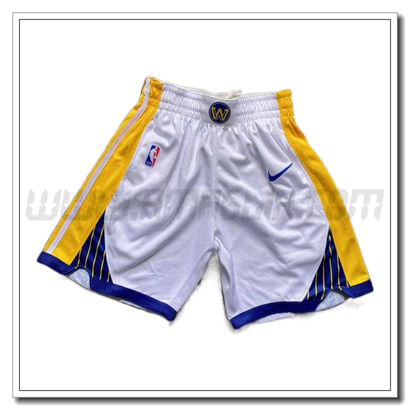 Pantaloncini NBA Golden State Warriors Bianco/Giallo
