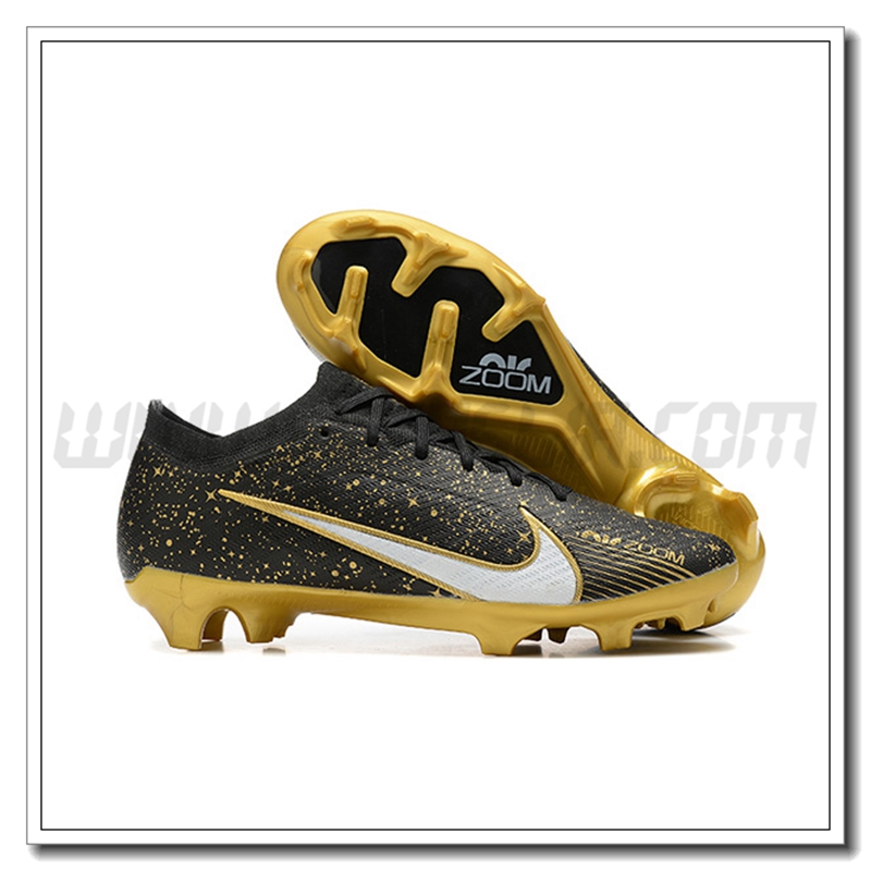 Nike Scarpe da Calcio Air Zoom Mercurial Low Gang Vapor XV Elite FG Nero/D'oro