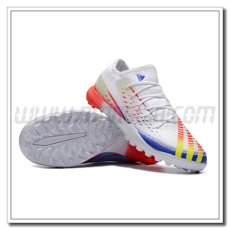Adidas Scarpe da Calcio Predator Edge.3 Low TF Bianco -02