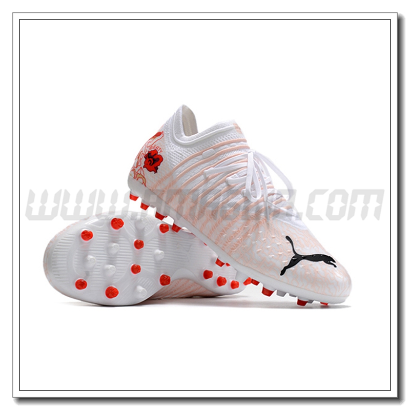 PUMA Scarpe da Calcio Womens Future Z 1.4 Liberty MG Bianco/Rosa