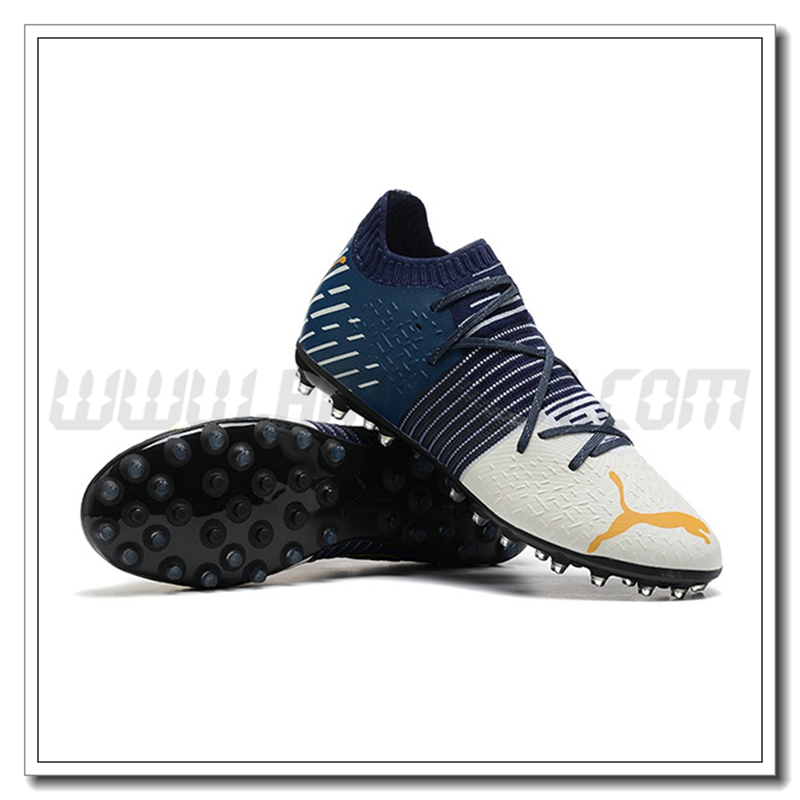 PUMA Scarpe da Calcio Future Z 1.3 MG “Instinct Pack” Bianco/Blu