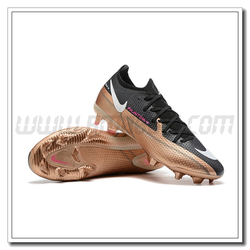 Nike Scarpe da Calcio Phantom GT2 Low Gang Elite FG Nero/Marrone