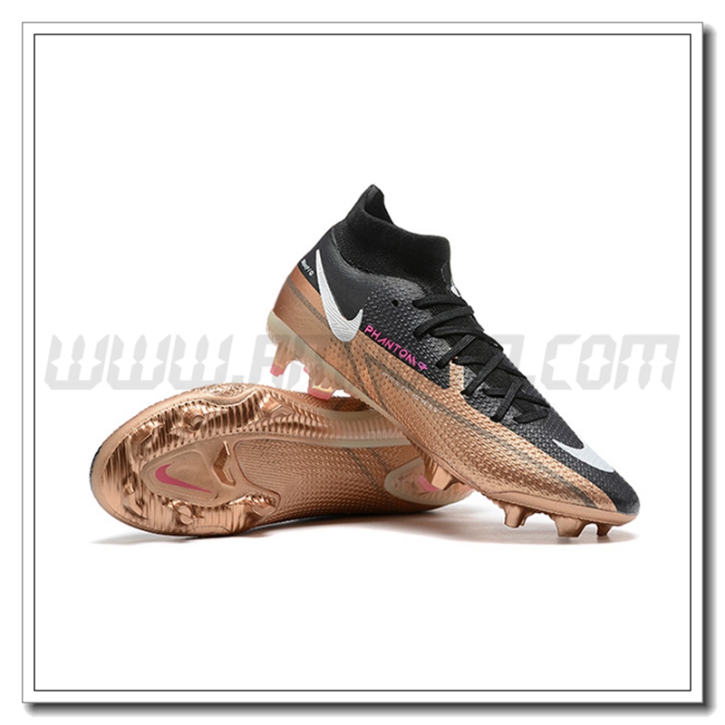 Nike Scarpe da Calcio Phantom GT2 High Gang Dynamic Fit Elite FG Nero/Marrone
