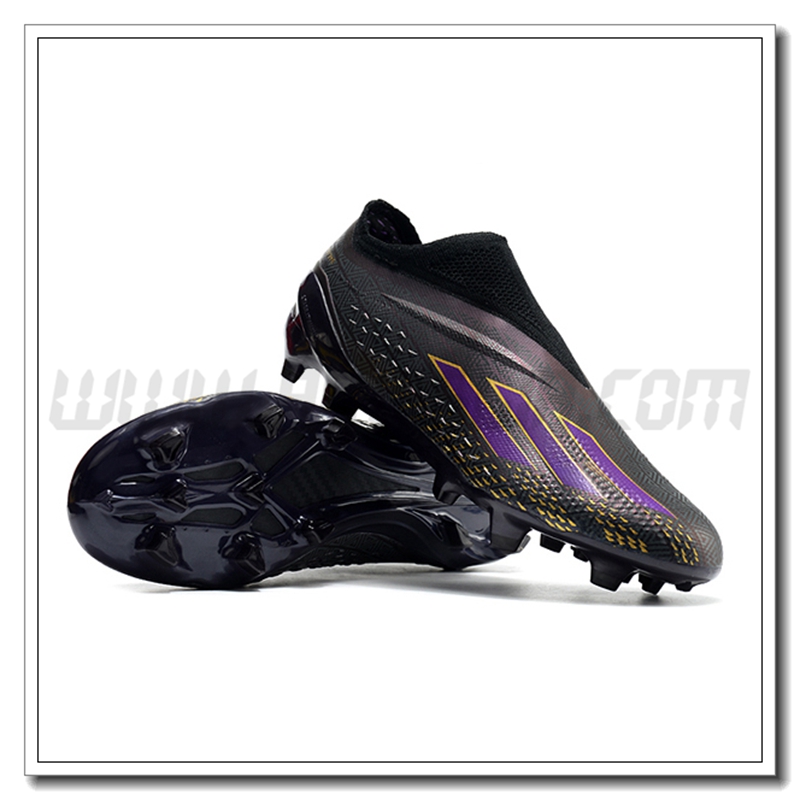 Adidas Scarpe da Calcio X Speedportal .1 2022 World Cup Boots FG Nero/Viola -02