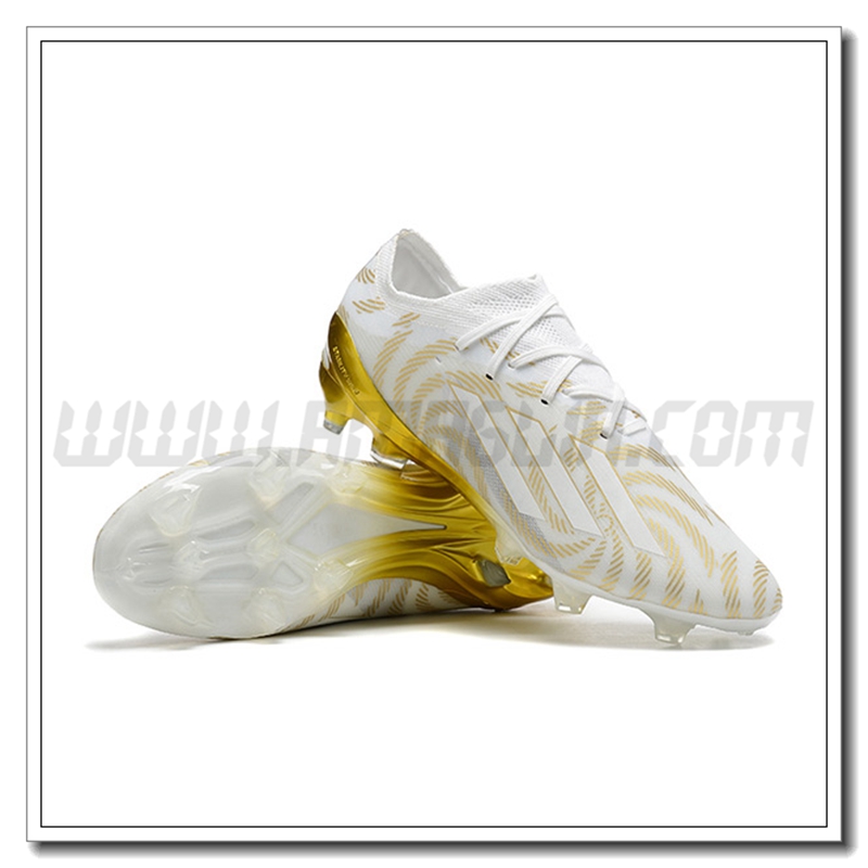 Adidas Scarpe da Calcio X Speedportal .1 2022 World Cup Boots FG Bianco/D'oro