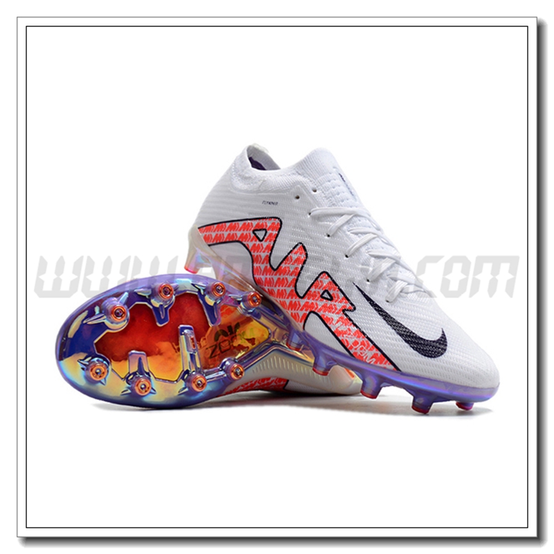 Nike Scarpe da Calcio Air Zoom Mercurial Low Gang Vapor XV Elite AG Bianco