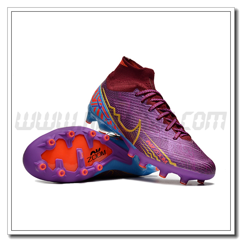 Nike Scarpe da Calcio Air Zoom Mercurial High Gang Superfly IX Elite AG Viola