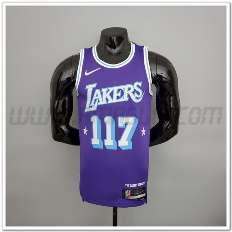 Maglia Los Angeles Lakers (Chief #117) Porpora 75°anniversario X-BOX Co-branded