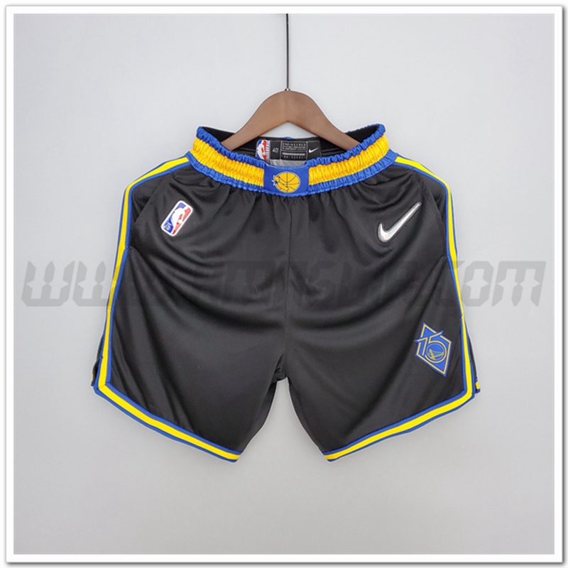 Pantaloncini NBA Golden State Warriors 2022 Nero Citta