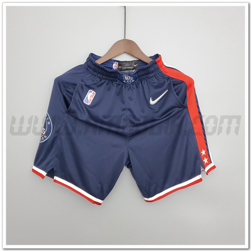 Pantaloncini NBA Brooklyn Nets Stagione 2022 Blu reale Citta