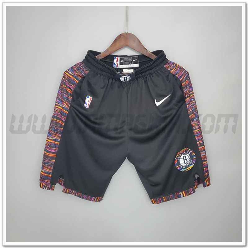 Pantaloncini NBA Brooklyn Nets Nero City Version