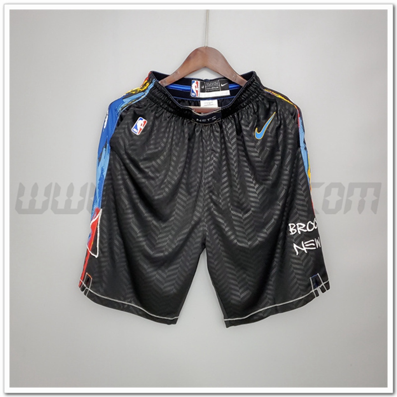Pantaloncini NBA Brooklyn Nets Nero Citta