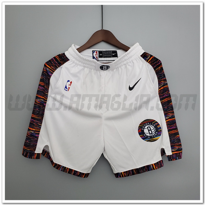 Pantaloncini NBA Brooklyn Nets Bianco