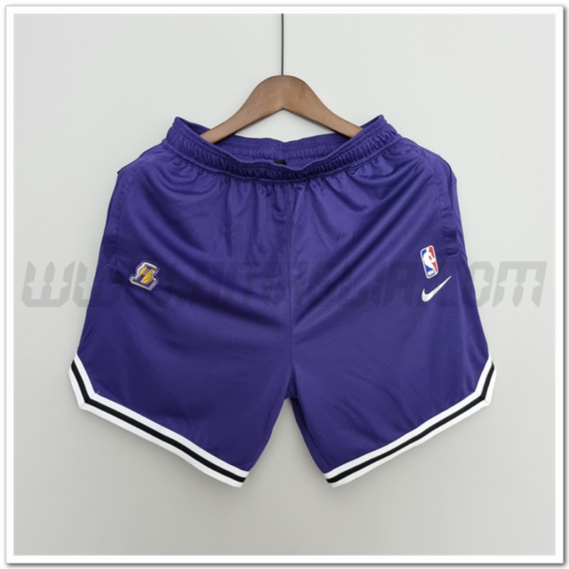 Pantaloncini NBA Los Angeles Lakers 2022 Porpora US Training
