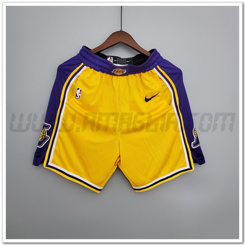 Pantaloncini NBA Los Angeles Lakers Giallo